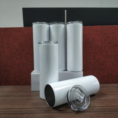 China PORTABLE Straight Lean 30oz Insulated Tumblers 20oz Sublimation Travel Cups Slim Cylinder Heat Transfer Printing Water Bottles for sale