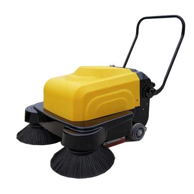 China Hotels Walk Behind Electric Industrial Commercial Manual Road Floor Sweeper For Warehouse for sale
