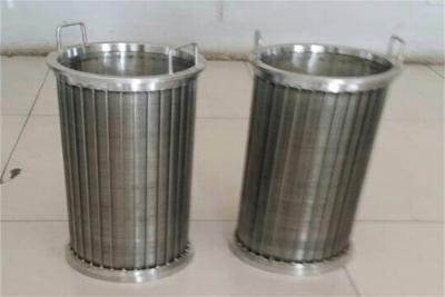 China malha SS304 SS321 Mesh Cylinder de aço inoxidável da tela de fio da cunha de 520mm OD à venda