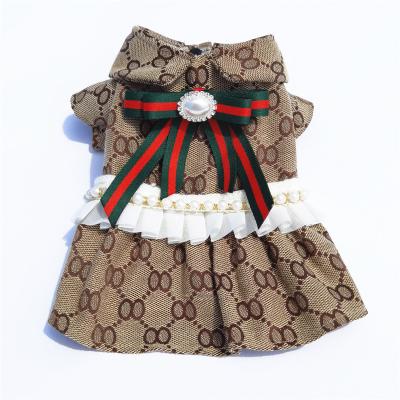 China Stocked pet clothes teddy bear bullfight corgi dog clothes New Design Hot Sale Luxury Tide brand pet clothes for sale