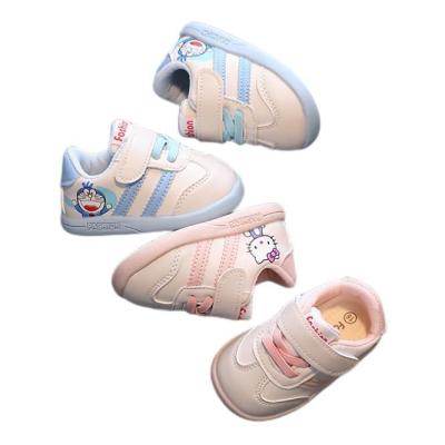 China New Baby Sports Sneakers Boys Girls Non-slip Cat Cute Stock Stock Baby Walking Shoes Soft Round Sole Breathable Cartoon Kids for sale