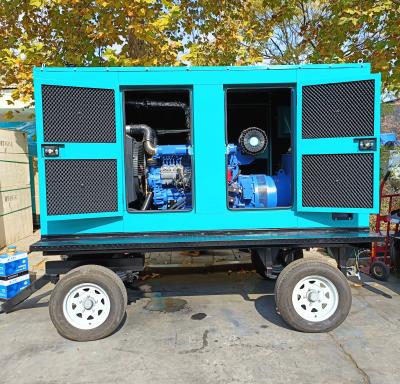 China Trailer Type RICARDO Water Cooled Diesel Generator Mobile 60KW 75KVA Durable for sale