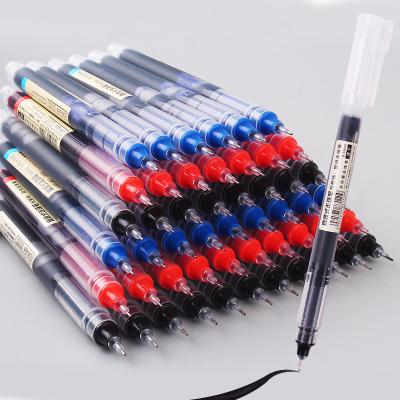 China Nonprofit Organizations New school office blue and black red straight direct neutral gel pen for sale