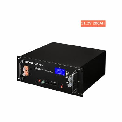 China Home appliance use 48v 51.2V 100AH lifepo4 battery with BMS solar power storage for sale