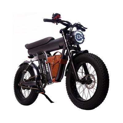 China Fat Tire 7 Inch Speed Ebike Disc Brake 48V 15AH Vintage Aluminum Alloy Lithium Battery Electric Bike 20 Warehouse 1000W EU Aluminum Alloy Retro for sale