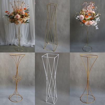 China Iron & glass & Flower Stand Wedding Marble Wedding Decoration for sale