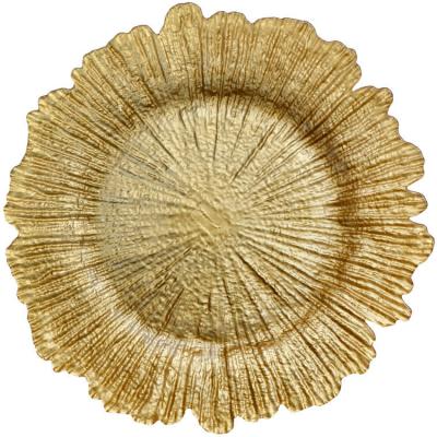 China Sustainable Glass Charger Plate Decor Wedding for sale