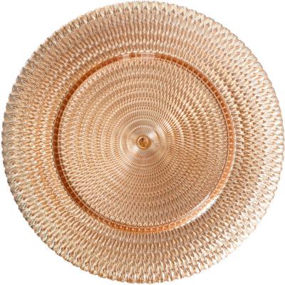 China Sustainable Glass Charger Plate Decor Wedding for sale