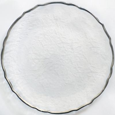 China Sustainable Glass Charger Plate Decor Wedding for sale