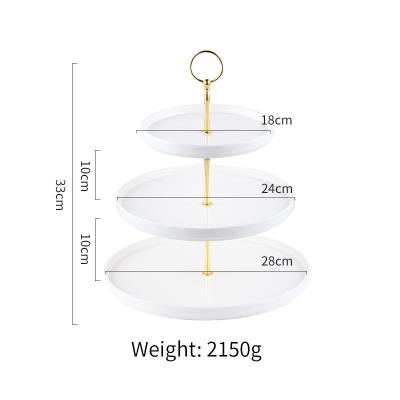 China Multilayer Ceramic Metal Cake Stand Dessert Stand for sale