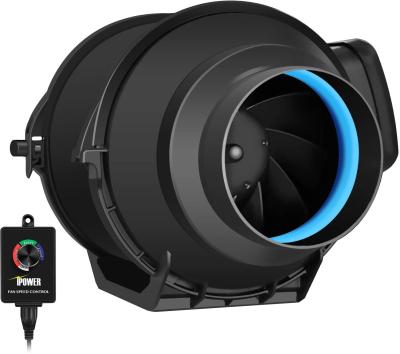 China Industrial Equipment iPower GLFANXINLINEEXPC4 4.6.8 Inch Integrated Duct Fan with Variable Controller Ventilation, Quiet HVAC Exhaust Speed Fan for sale