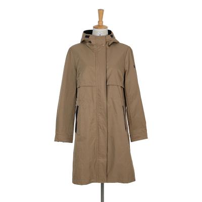 China QUICK DRY Women Anorak Casual Ditch Coat With Hood Mid Long Jacket for sale