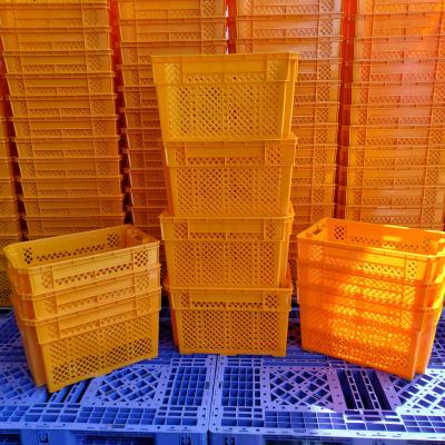 China Niet-stapelbaar krat-maas frame opslag van groenten en fruit stapelbare container plastic mand Te koop