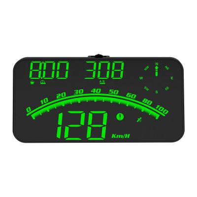 China GPS Alarm Hud Speedometer Universal HUD Head Up Display Overspeed for Car Movie Digital GPS Tachometer Speed MPH Steering Overspeed Alarm HD Reflective Display for sale