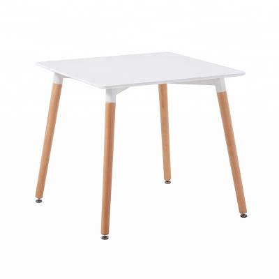 China Wholesale (Height) Nordic Style Adjustable Cheap Square Wooden MDF Dining Restaurant Tables for sale