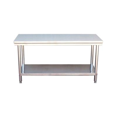 China Modern Factory Direct Supply Oil Resistant Double Layer Stainless Steel Prep Workbench for sale