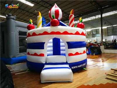 China 4m Vinyl Kids 300kgs Birthday Cake Shaped Castle Inflatable Bounce House for sale