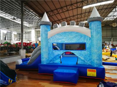 China 0.55mm PVC Frozen Theme Castle Combo Bounce House for sale