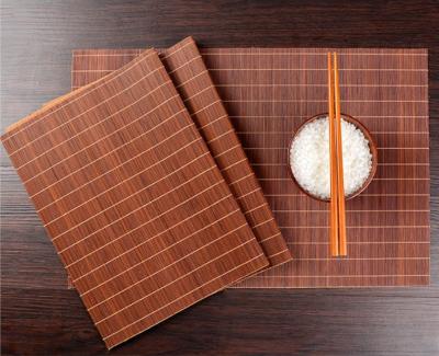 Chine Tapis d'endroit en bambou tissés 5mm épais écologiques de 45x30cm à vendre