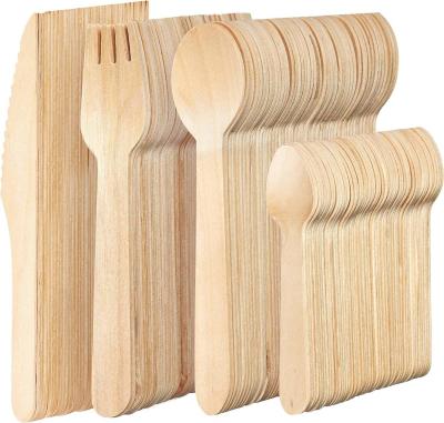 China Lightweight Disposable Wooden Cutlery Set Customizable Sustainable for sale