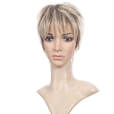 China Other Caucasian Blonde Color Short Wigs for sale