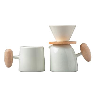 China Special stocked handle hourglass pot to support the customization of personalized hand brewed coffee cups for sale