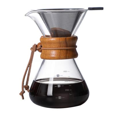 China 400ml Coffee Maker Stocked With Filter Hand Brew Coffee Sharing Pot Set for sale