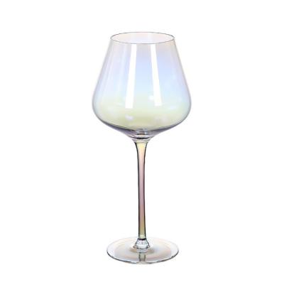 China Custom Creative Custom Label Crystal Material Colored Wine Glass Goblet Customization for sale