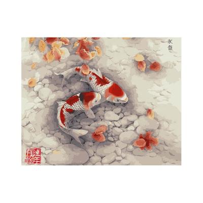 China Best Waterproof+ECO-Friendly Price Handmade Fish Model DIY Oil Painting for sale