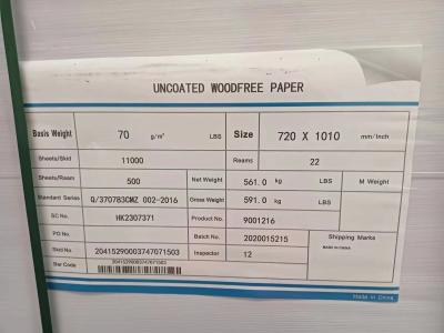 Κίνα 90gm λευκό χαρτί Offset υψηλής απόδοσης εκτύπωσης μεγέθους A4 προς πώληση