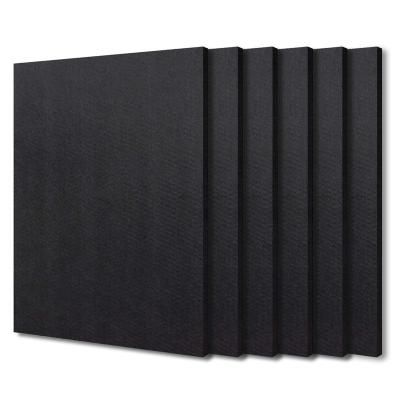 China Highly Effective Sound Absorption Black Color Music Studio Sound Absorbing Panels Soundproof Insulator Peach Interior Acoustical Wall Composite Panels for sale