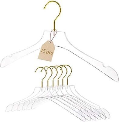 China CLASSIC new style crystal clear acrylic hanger with gold hook for sale