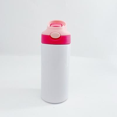 China American Style 12oz Diy Sublimation White Kids Children's Heat Transfer Vacuum Insulated Straight Water Tumbler Bottle for sale