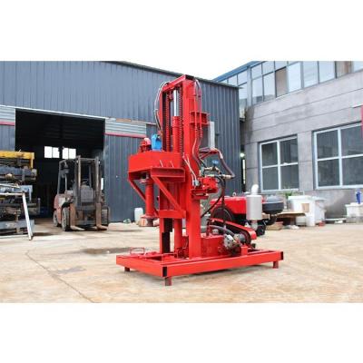 China Construction works Factory Wholesale Custom Trailed Drill Tires Portable Borehole Water Well Drilling Machine for sale