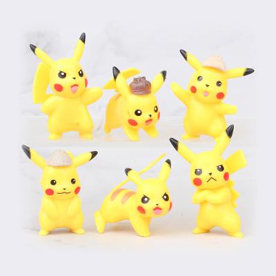China Cute Action Number Animal Christmas Pokemoned Figures Toys PVC Model Anime Figures Cake Decorations Toys For Children for sale