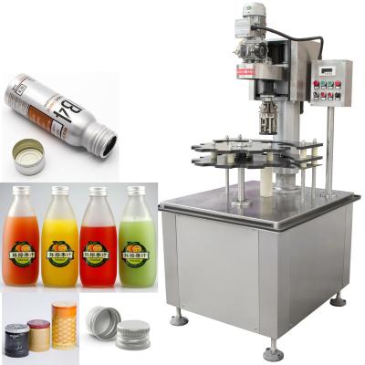 China Food Automatic Single Head Capping Machine For Ropp Cap Glass Bottle Aluminum Screw Capper for sale