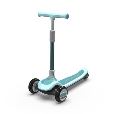 China PU+plastic+metal Kids Height Adjustable Folding 3 Wheel Steering Stem Platform Scooter for sale