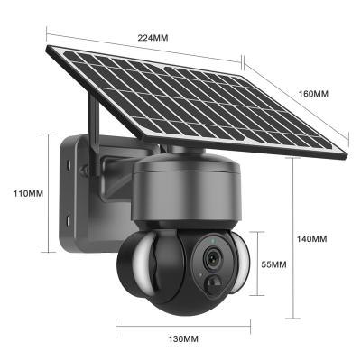 China Human Motion Tracking 1080P Resolution Full HD Solar Ptz 4G Camera Wireless IP Motion Detection IR Night Vision Solar Power Ptz Camera for sale