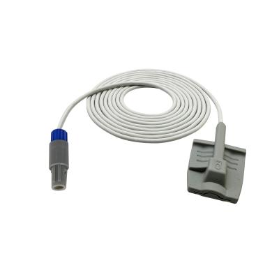 China Compatible Reusable Adult Spo2 Sensor 6 Pin Connector 40 Degree Soft Tip for sale