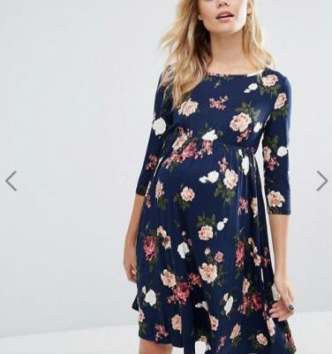 China O envoltório de maternidade de Midi do verão da cor azul veste o tamanho personalizado parte dianteira do nó do Belle à venda