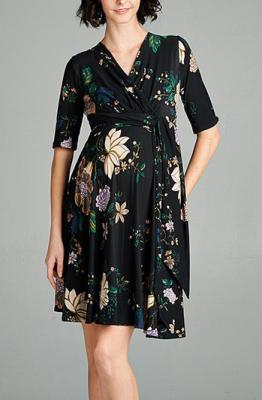 China Vestido de maternidade chiffon do envoltório dos cuidados, vestidos ocasionais do verão para mulheres gravidas à venda