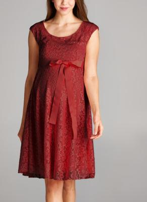 China Roupa de saída dos vestidos da maternidade na moda do laço da cor vermelha anti - enrugamento à venda