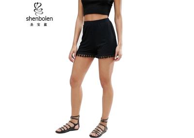 China Ajuste elástico do Regular da cintura do short ocasional do algodão das mulheres do jérsei do toque macio à venda