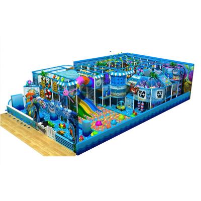 China Wooden Kids Amusement Park Indoor Playground Snow Theme Family Play Center With Plastic Slides for sale