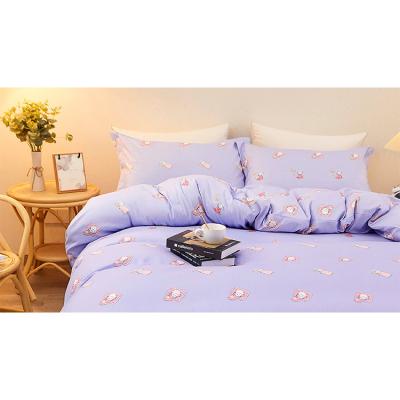 China Anti-static all seasons use home textile clearly printing children bedding set cartoon sheet set bedding set for sale