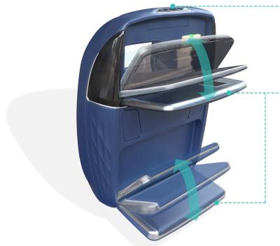 China Seat Home Luxury Vehicle Modified Backrest Table Folding Electric Multifunctional Back Table Customization for sale