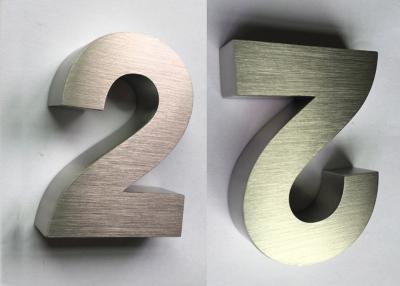China Custom business sign / Decorative Metal Letters With Brushed /Hairline/ Wire Drawing Metal Sign à venda