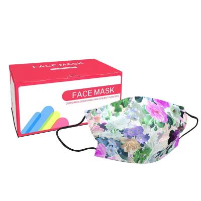 China Medical. Korea Daily Face Mask Customized Face Masks 3 Ply Flower Face Makes Promotion Mask With OEM Printing for sale
