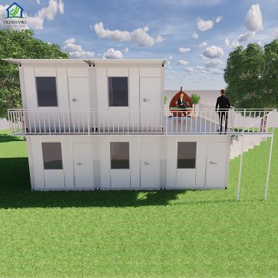 China Cheap Luxury Prefab Living Parking Module 2 Floors Container House Homes For Mauritius for sale