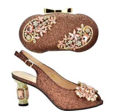 China Supoo Hochzeitsschuhe italienische Damen Schuhe passende Taschen hohe Absätze Schuhe Ghana/Senegal Handtasche für die Party zu verkaufen